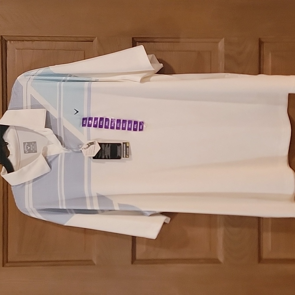 Callaway Polo Shirt in White and Blue